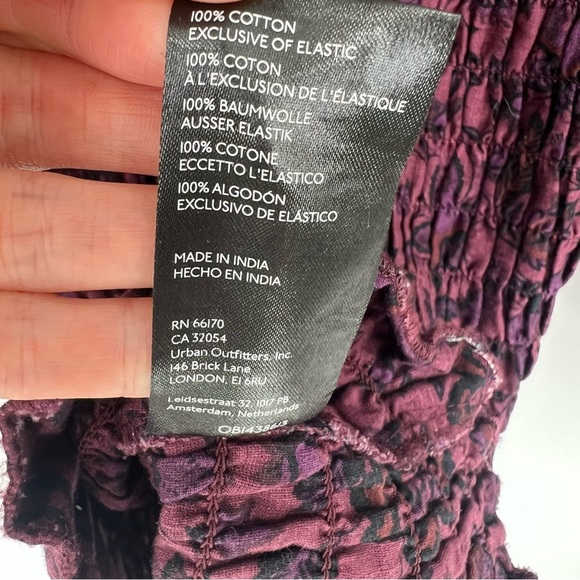 Free People Smock It To Me Puff Sleeves Mini Dress Hazelnut Combo Size Medium - Picture 13 of 16